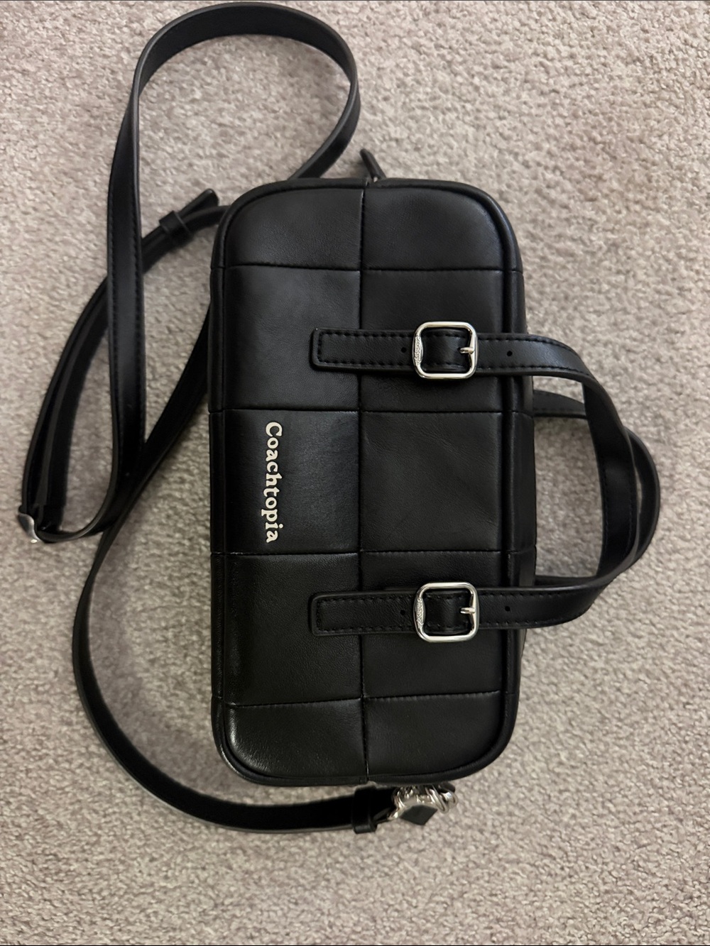 COACHTOPIA Alternative/Ego Mini Satchel Bag in Checkerboard Leather - Picture 4 of 7